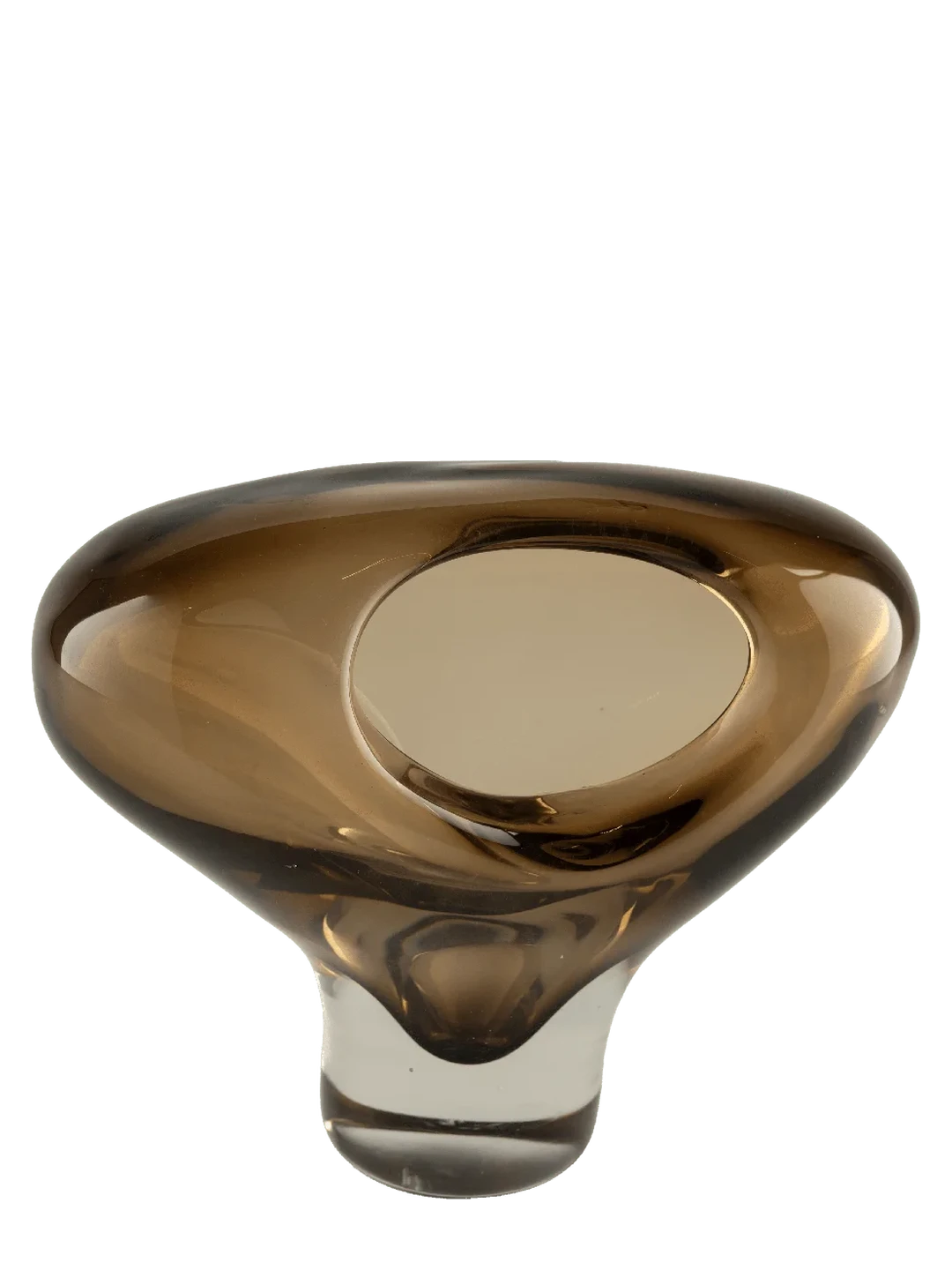 Molten Wave (Amber Glass) — decorative vessel by VYNE
