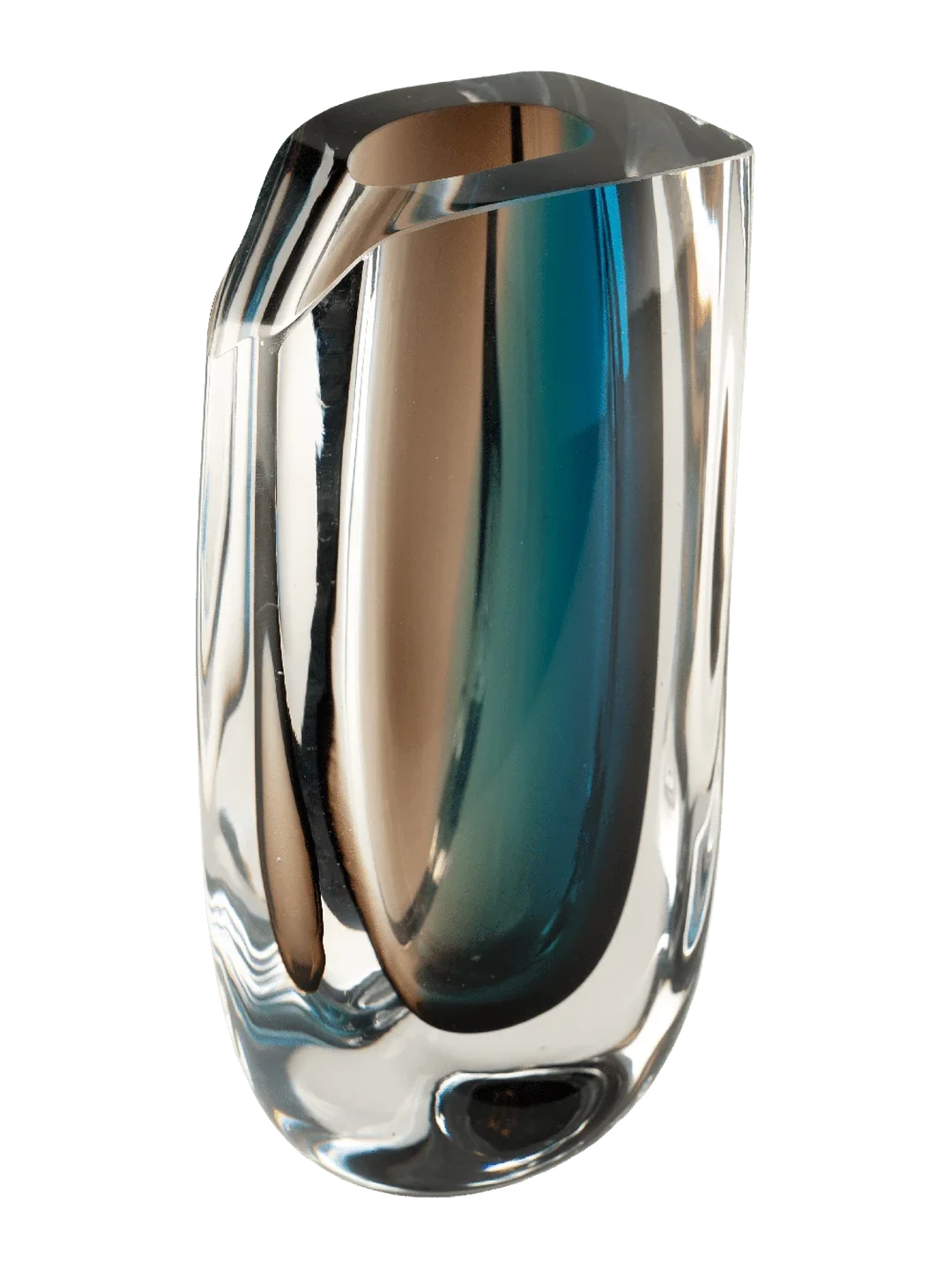 Prism Tilt (Teal Veil) — decorative vessel by VYNE