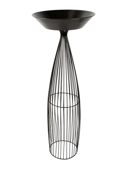 Harp Urn (Black Powder Coat) — decorative vessel by VYNE