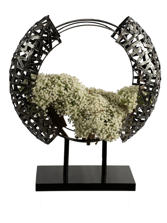 Halo Wreath Sculpture (Antique Brown Patina) — decorative vessel by VYNE
