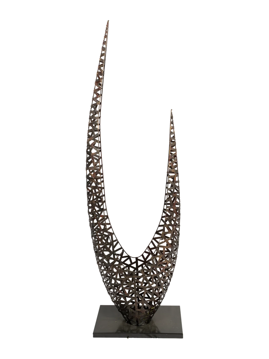Tall Lunar Arc (Antique Brown Patina) — decorative vessel by VYNE