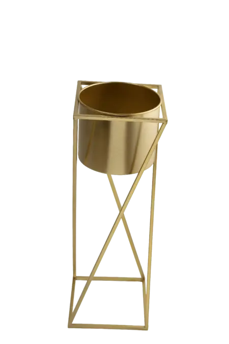 Crisscross Planter Stand Grand — Antique Gold | Vyne Boutique