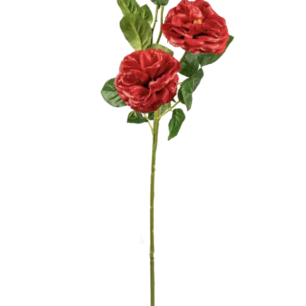 Artificial Floribunda Rose — Crimson Bloom Red | Vyne