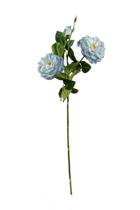 Artificial Floribunda Rose — Mist Blue | Vyne Boutique