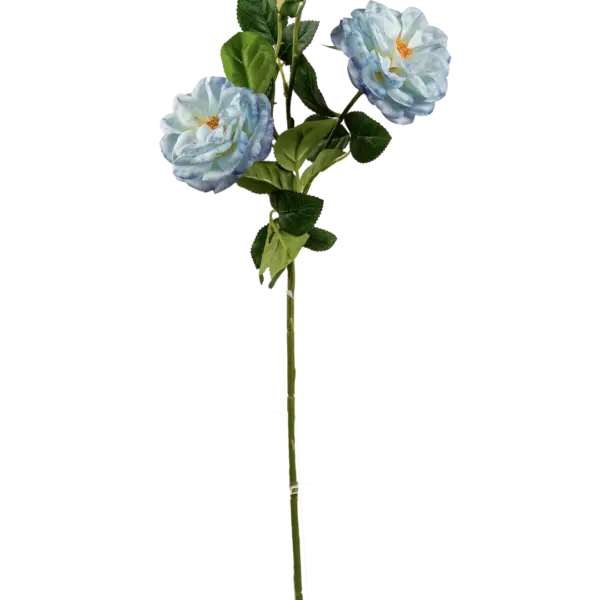 Artificial Floribunda Rose — Mist Blue | Vyne Boutique