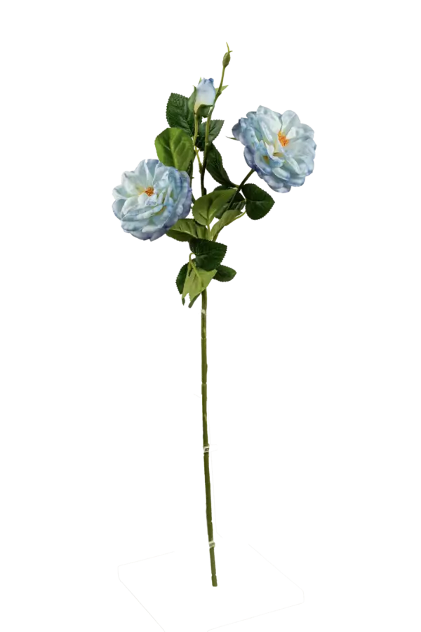 Artificial Floribunda Rose — Mist Blue | Vyne Boutique