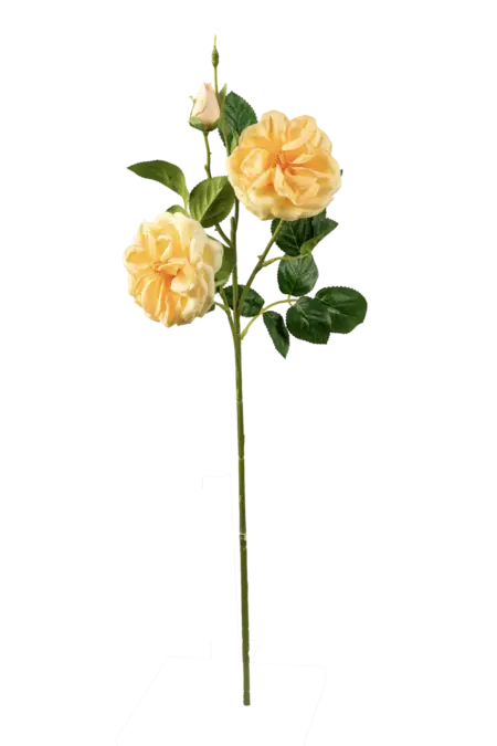 Artificial Floribunda Rose — Golden Bloom Yellow | Vyne