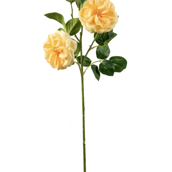 Artificial Floribunda Rose — Golden Bloom Yellow | Vyne