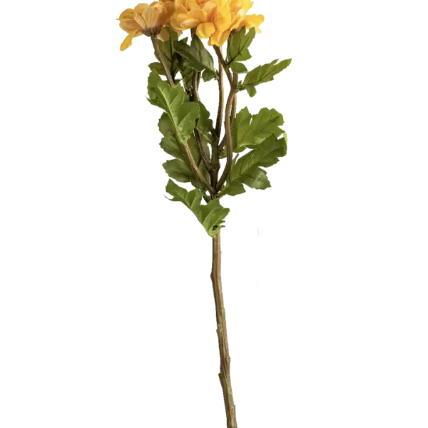 Artificial Chrysanthemum Spray — Buttercream Yellow | Vyne