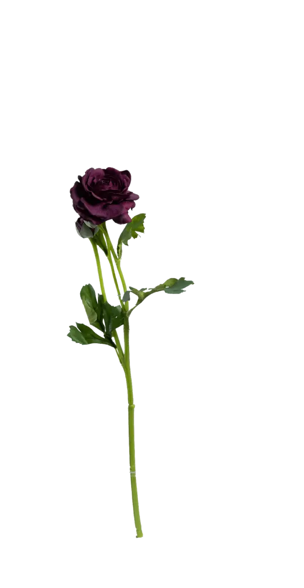Artificial Ranunculus Flower — Plum Velvet | Vyne Boutique
