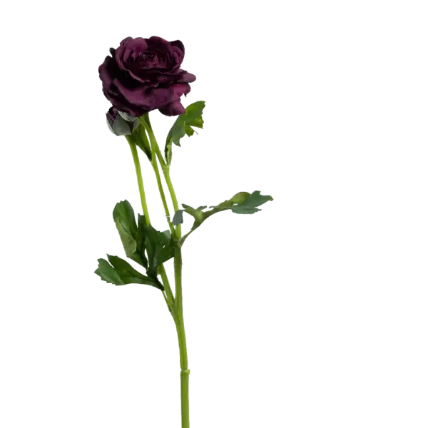 Artificial Ranunculus Flower — Plum Velvet | Vyne Boutique