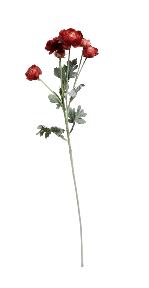 Artificial Ranunculus Flower — Crimson Rose | Vyne Boutique