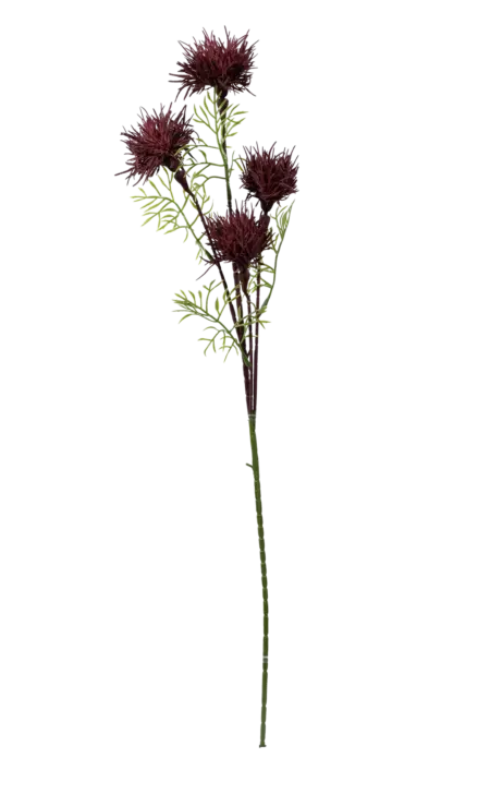 Artificial Echinops Stem — Deep Plum | Vyne Boutique