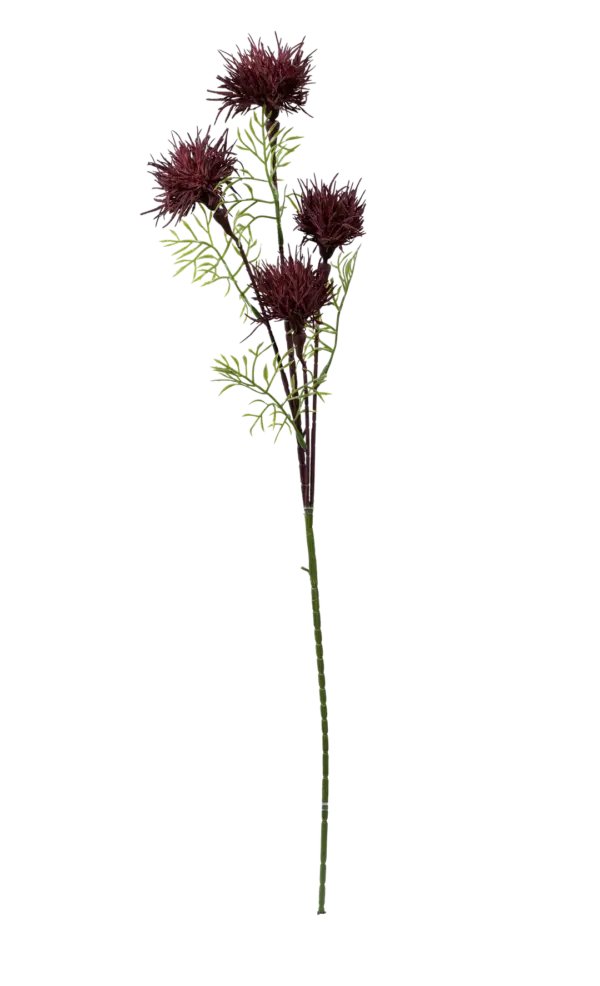 Artificial Echinops Stem — Deep Plum | Vyne Boutique