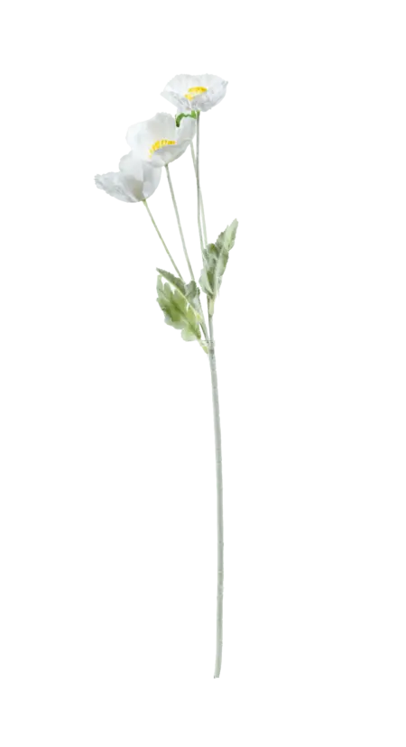 Artificial Poppy Flower — Ivory Veil White | Vyne Boutique