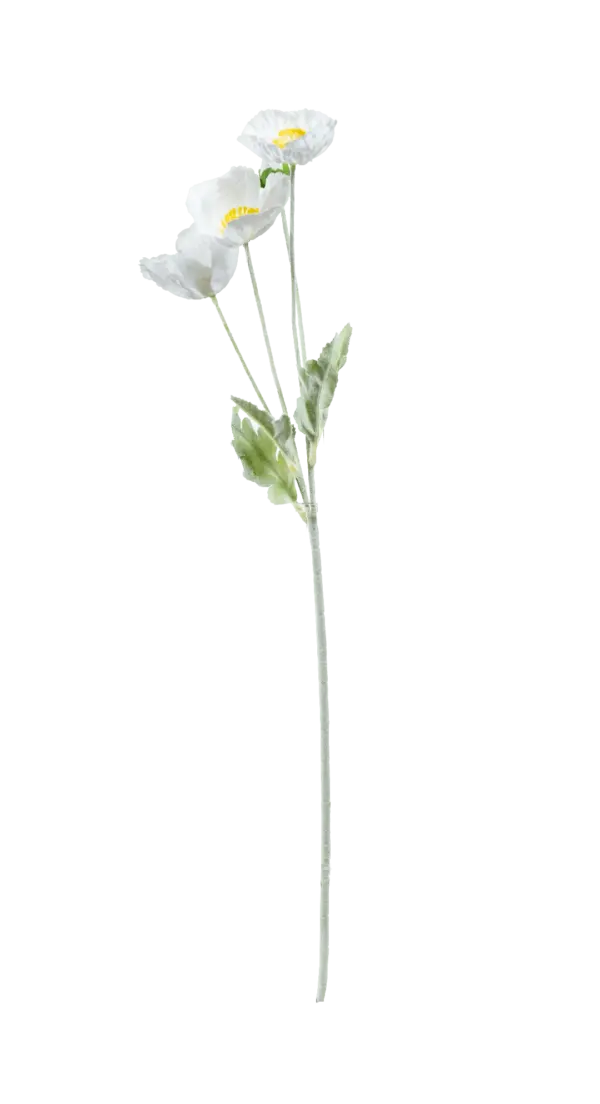 Artificial Poppy Flower — Ivory Veil White | Vyne Boutique