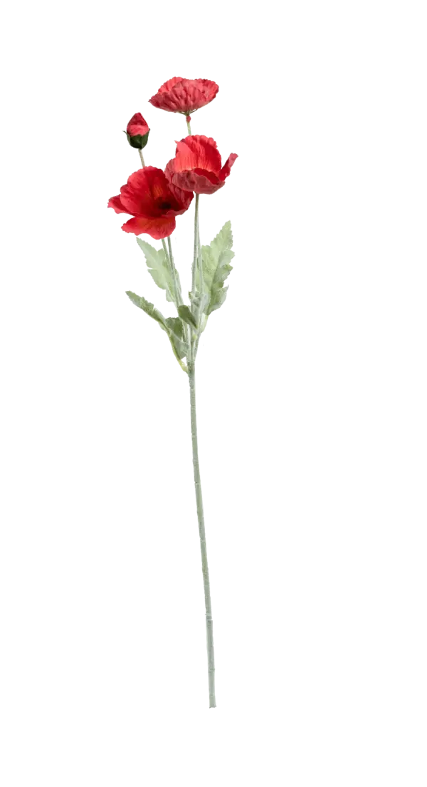 Artificial Poppy Flower — Crimson Bloom Red | Vyne Boutique