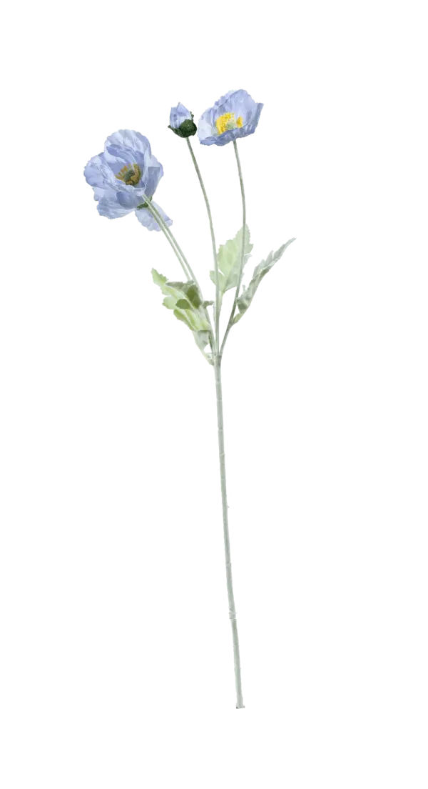 Artificial Poppy Flower — Wisteria Blue | Vyne Boutique