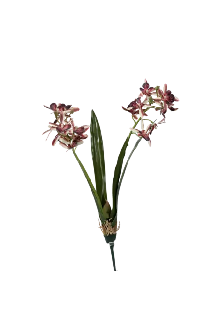 Artificial Orchid Shower — Crimson Vein Red | Vyne Boutique