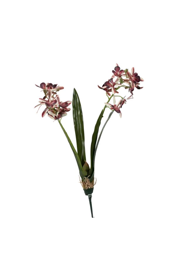 Artificial Orchid Shower — Crimson Vein Red | Vyne Boutique