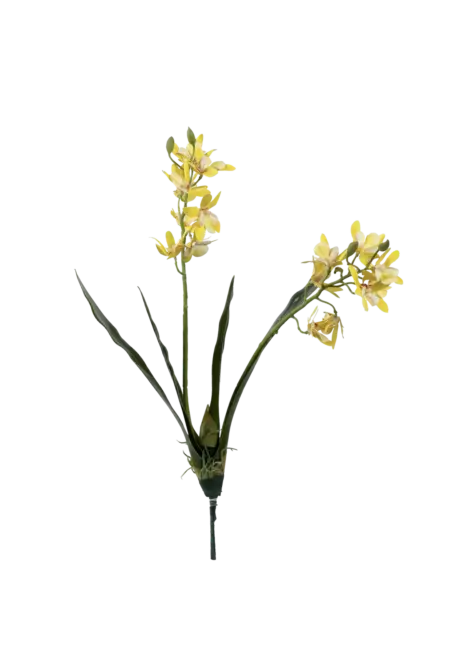 Artificial Orchid Shower — Golden Butter Yellow | Vyne