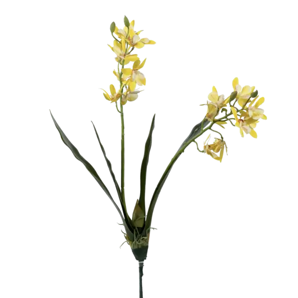 Artificial Orchid Shower — Golden Butter Yellow | Vyne