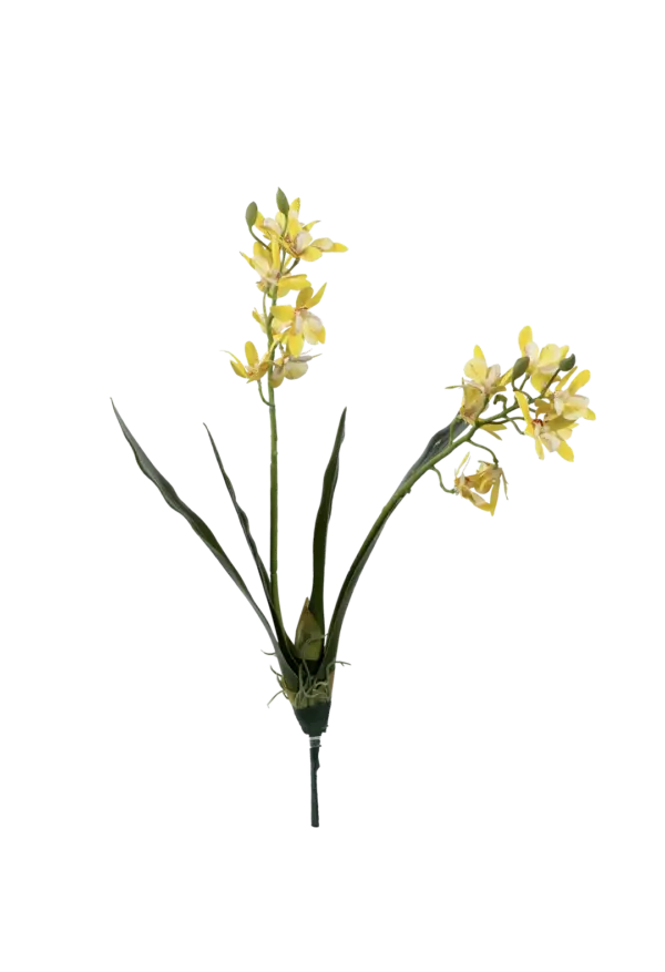 Artificial Orchid Shower — Golden Butter Yellow | Vyne