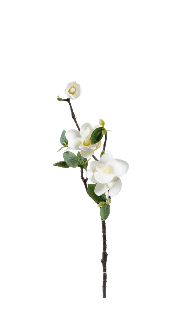 Artificial Magnolia Flower — Ivory Blossom White | Vyne
