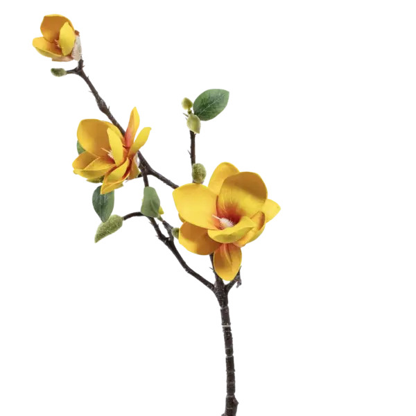 Artificial Magnolia Flower — Golden Bloom Yellow | Vyne