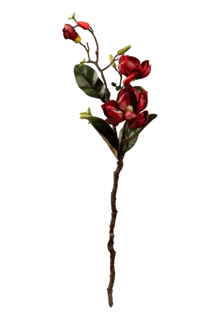 Artificial Magnolia Flower — Crimson Bloom Red | Vyne Boutique