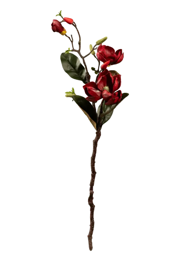 Artificial Magnolia Flower — Crimson Bloom Red | Vyne Boutique