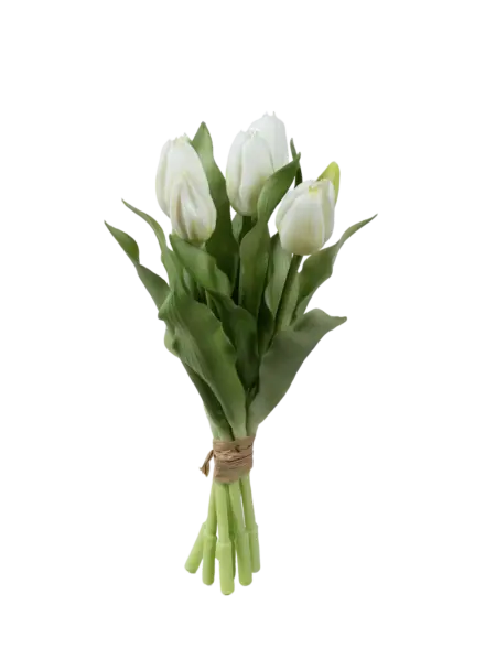 Artificial Tulip Flower — Soft Ivory White | Vyne Boutique