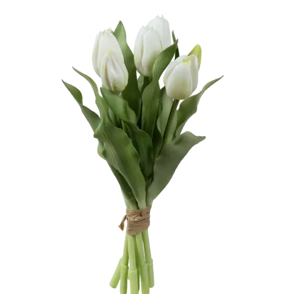 Artificial Tulip Flower — Soft Ivory White | Vyne Boutique