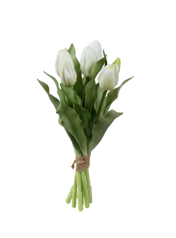 Artificial Tulip Flower — Soft Ivory White | Vyne Boutique