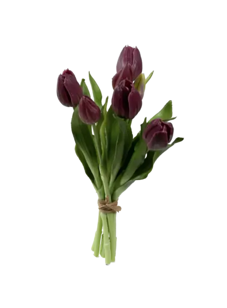 Artificial Tulip Bunch — Plum Rose Purple | Vyne Boutique