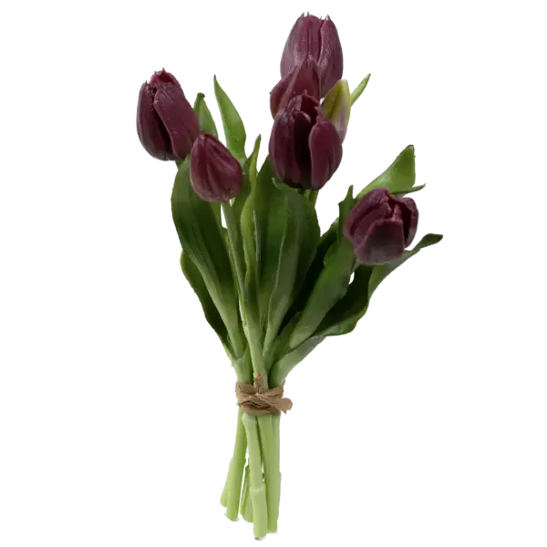 Artificial Tulip Bunch — Plum Rose Purple | Vyne Boutique