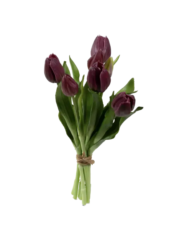 Artificial Tulip Bunch — Plum Rose Purple | Vyne Boutique