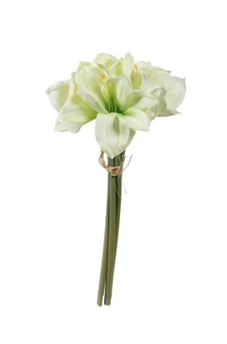 Artificial Amaryllis Flower — Ivory Greenwash | Vyne Boutique