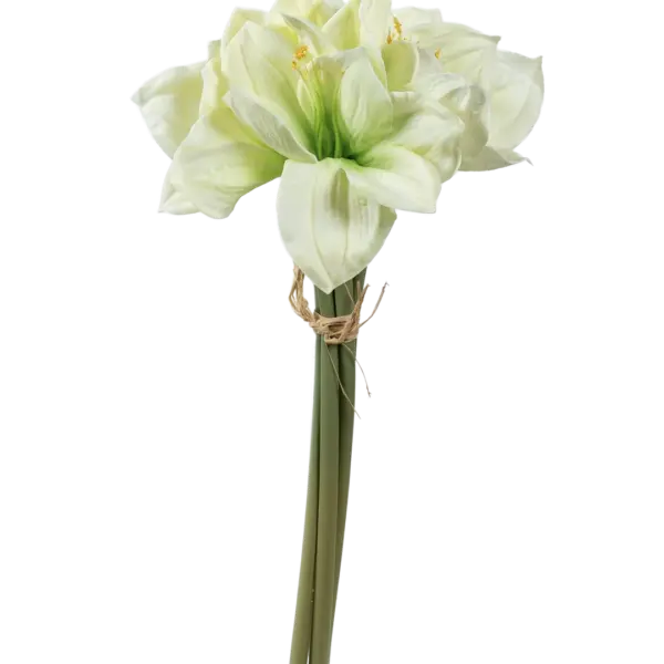 Artificial Amaryllis Flower — Ivory Greenwash | Vyne Boutique
