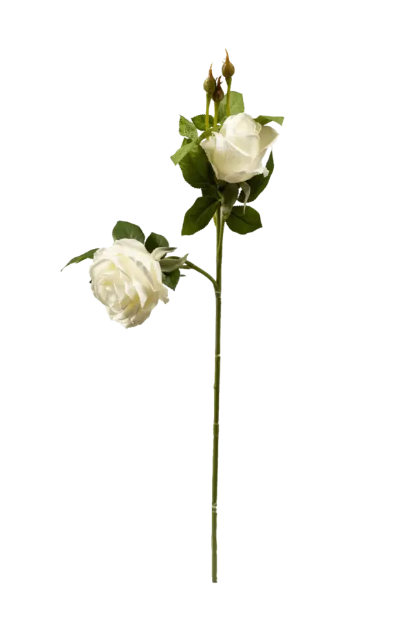 Artificial Rose Spray — Ivory White | Vyne Boutique