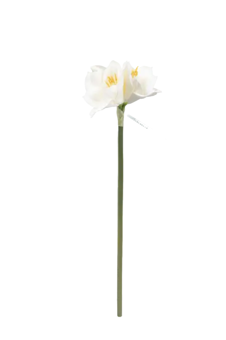 Artificial Amaryllis Flower — Pure Snow White | Vyne