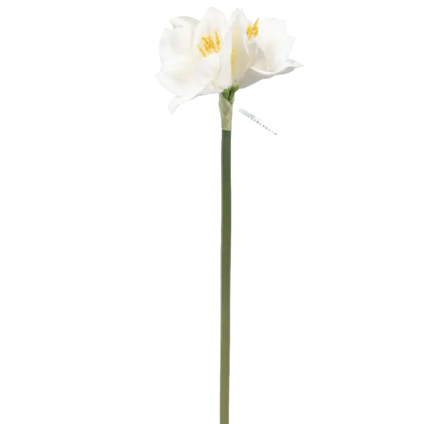 Artificial Amaryllis Flower — Pure Snow White | Vyne