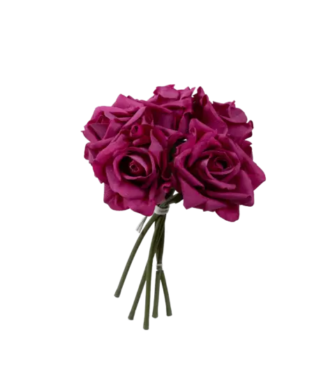 Artificial Rose Bunch — Vivid Fuchsia Pink | Vyne Boutique