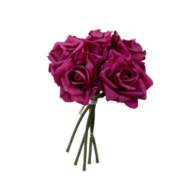 Artificial Rose Bunch — Vivid Fuchsia Pink | Vyne Boutique