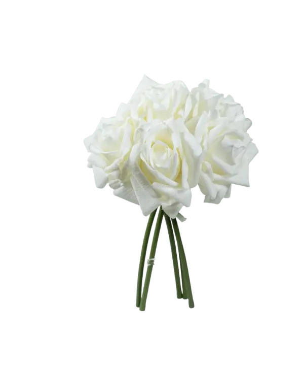 Artificial Rose Bunch — Ivory Cloud Cream | Vyne Boutique