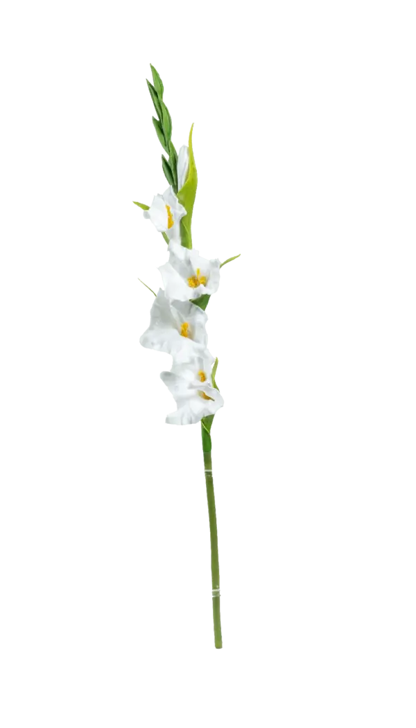 Artificial Gladiolus Flower — Snow White | Vyne Boutique