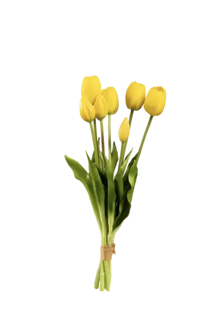 Artificial Tulip Bunch — Golden Sun Yellow | Vyne Boutique
