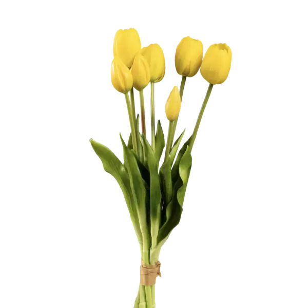 Artificial Tulip Bunch — Golden Sun Yellow | Vyne Boutique
