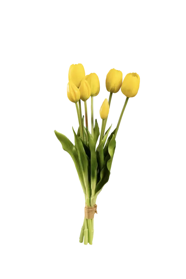Artificial Tulip Bunch — Golden Sun Yellow | Vyne Boutique