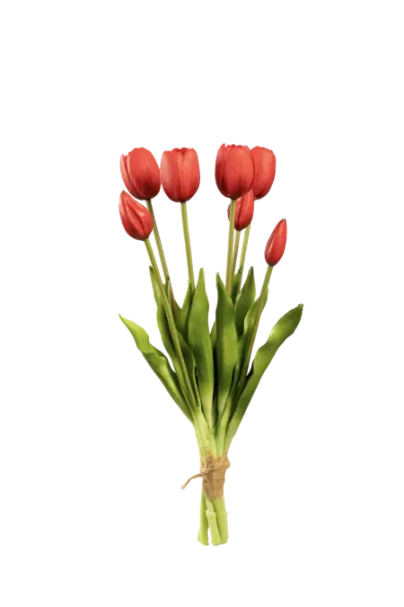 Artificial Tulip Bunch — Velvet Crimson Red | Vyne Boutique